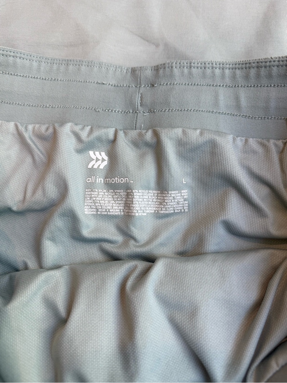all in motion Sage Green Athletic Shorts & top with Contrast Trim - Picture 5 of 5
